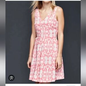 Gap Fit Flare Linen Ikat Dress. Size 8.